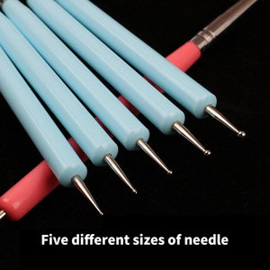 Double Head Silicone/Ceramic Tools Round Head Indentation Pen (5pcs)