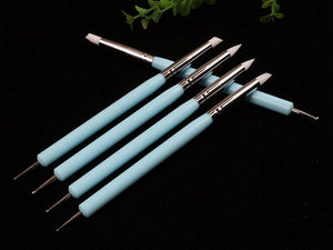 Double Head Silicone/Ceramic Tools Round Head Indentation Pen (5pcs)