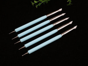 Double Head Silicone/Ceramic Tools Round Head Indentation Pen (5pcs)