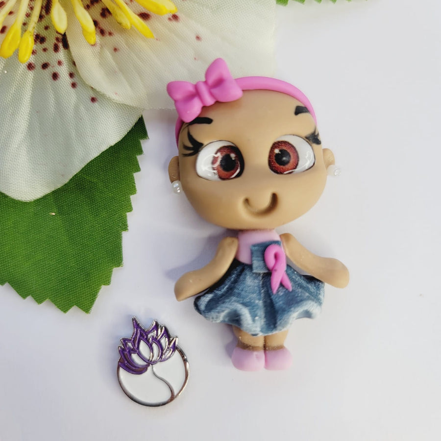 Imeni  #253 Clay Doll for Bow-Center, Jewelry Charms, Accessories, and More