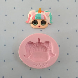 Doll Head #6 - Unicorn -  Silicone Mold MA 593