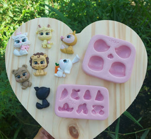 Cute Mini Animals Silicone Mold 775 MA