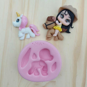 Cute Horse Silicone Mold 791 MA