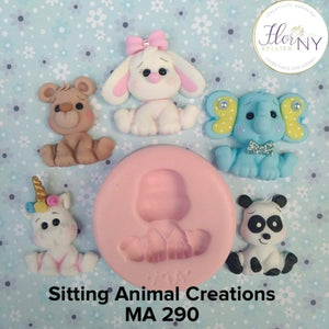 Sitting Animal Creations Silicone Mold MA 290