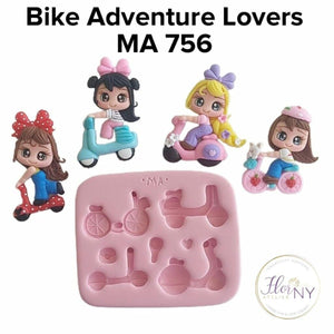 Bike Adventure Lovers Silicone Mold MA 756