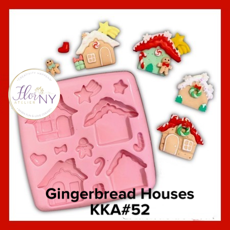 KKA #52 Gingerbread Houses Silicone Mold