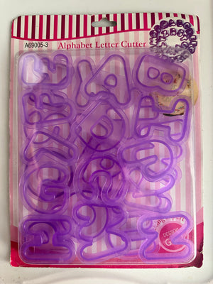 Alphabet Plastic Cutters  5cm