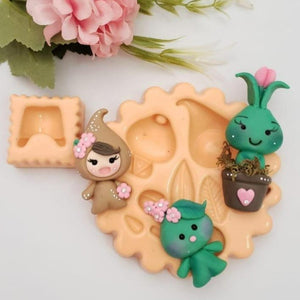 Adorable Kawai Plants Silicone Mold M.D. #10