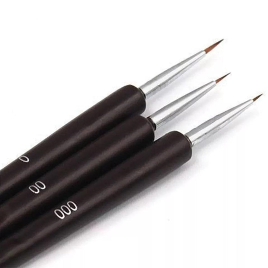 3pcs/set Eyebrowns Paint Brush set  #0, 00, 000