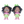 Load image into Gallery viewer, Precious &amp; Shanice Twins #463 Clay Doll for Bow-Center, Jewelry Charms, Accessories, and More
