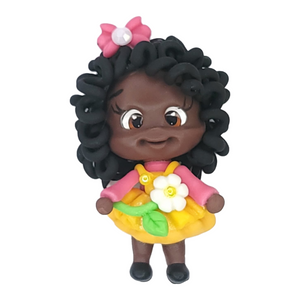 Nia  #432 Clay Doll for Bow-Center, Jewelry Charms, Accessories, and More