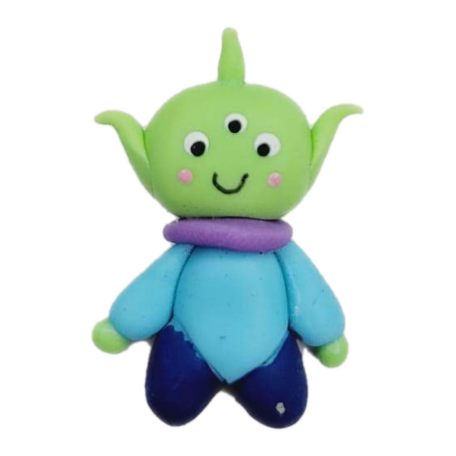 397 Mini Alien Clay Doll for Bow-Center, Jewelry Charms, Accessories, and More