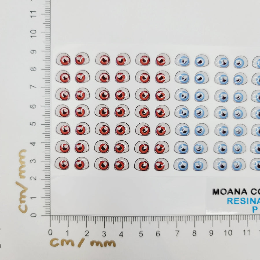 Adhesive Resin Eyes for Clays MF 38 Moana Hearts P (8X7 mm) 63 Units