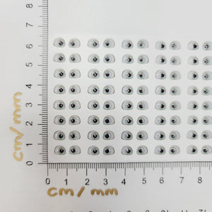 Adhesive Resin Eyes for Clays MF 59 Rainbow 1 PP (6X5 MM) 72 Units