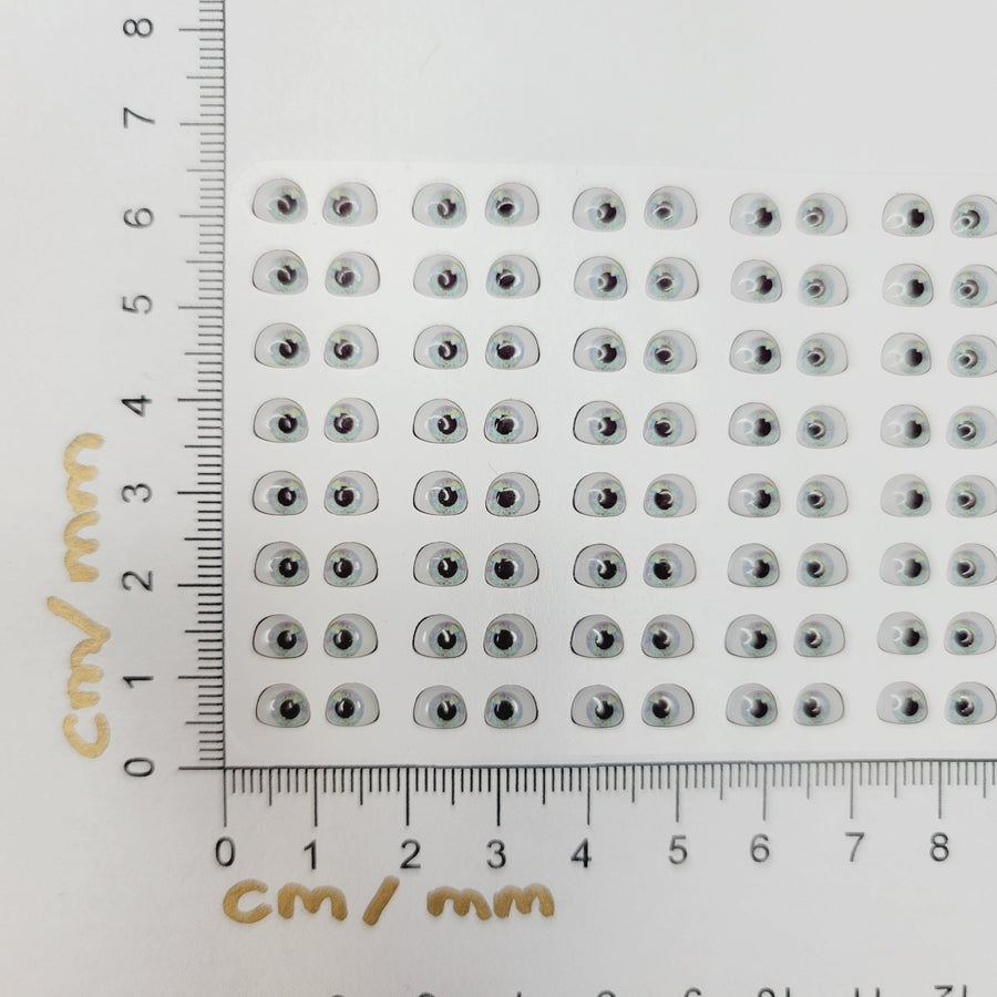 Adhesive Resin Eyes for Clays MF 59 Rainbow 1 PP (6X5 MM) 72 Units