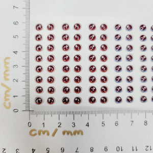 Adhesive Resin Eyes for Clays MF 60 Love PP (6X5 mm) 72 Units