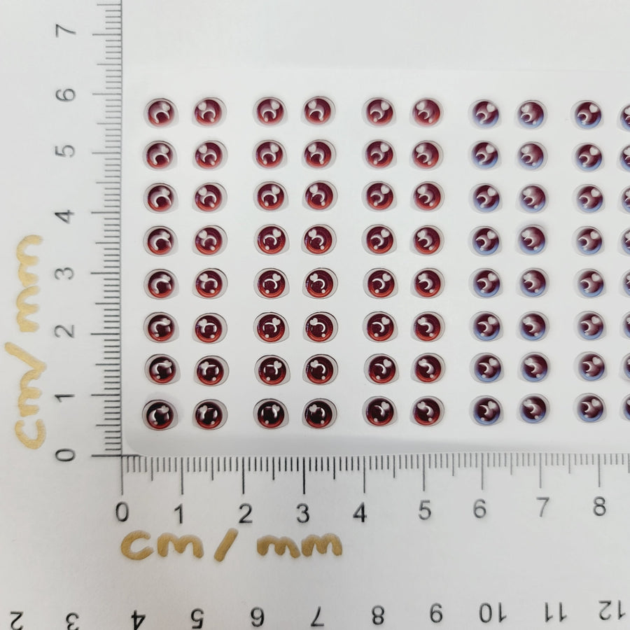 Adhesive Resin Eyes for Clays MF 60 Love PP (6X5 mm) 72 Units