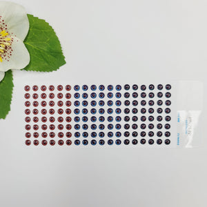 Adhesive Resin Eyes for Clays MF 75 PP (6X5 mm) 72 Units