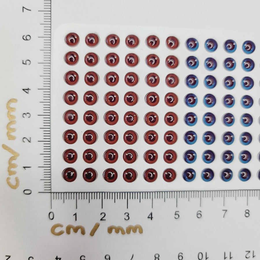 Adhesive Resin Eyes for Clays MF 75 PP (6X5 mm) 72 Units