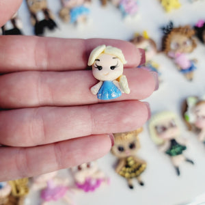 Mini Blond Princess #398 Clay Doll for Bow-Center, Jewelry Charms, Accessories, and More