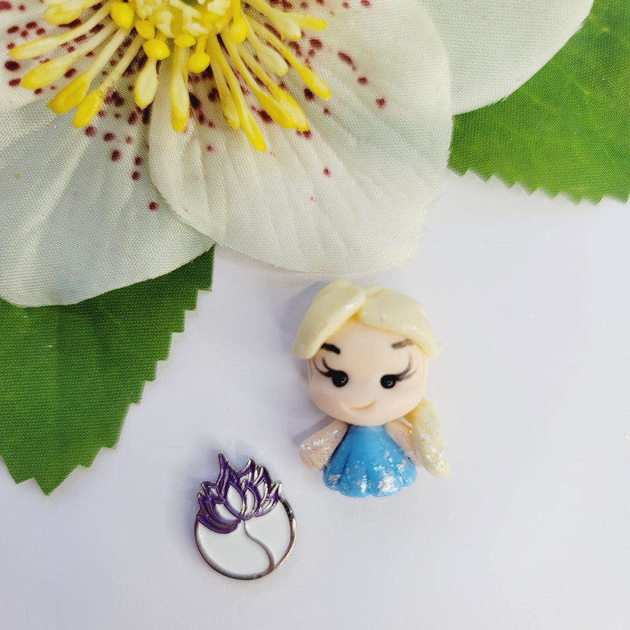 Mini Blond Princess #398 Clay Doll for Bow-Center, Jewelry Charms, Accessories, and More