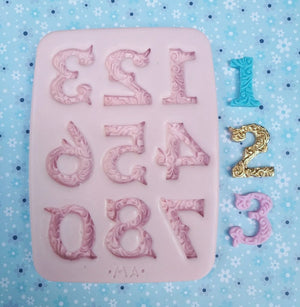 MA 281 Decorative Numbers  silicone Mold