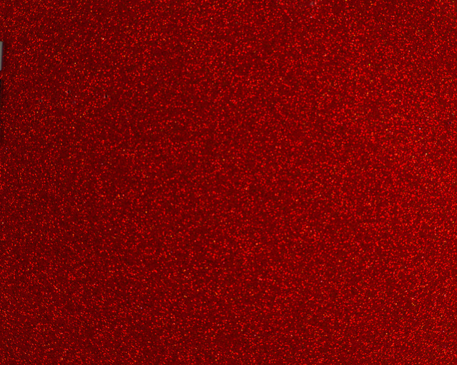 Ruby Red Glitter Faux Leather Printed Vinyl Sheet