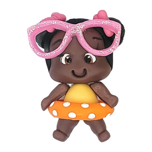 Baby Aubrey #047 Clay Doll for Bow-Center, Jewelry Charms, Accessories, and More