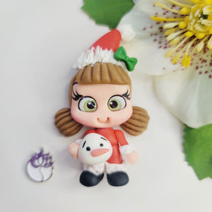 555 Thea Xmas Cold Clay Doll for Bow-Center, Jewelry Charms, Accessories, and More