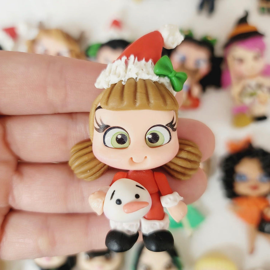 555 Thea Xmas Cold Clay Doll for Bow-Center, Jewelry Charms, Accessories, and More