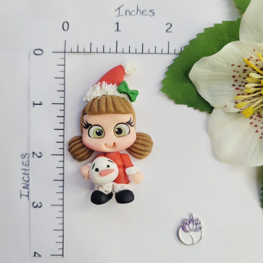 555 Thea Xmas Cold Clay Doll for Bow-Center, Jewelry Charms, Accessories, and More
