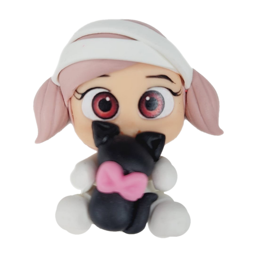 053 Baby Mummy 2 Clay Doll for Bow-Center, Jewelry Charms, Accessories and More