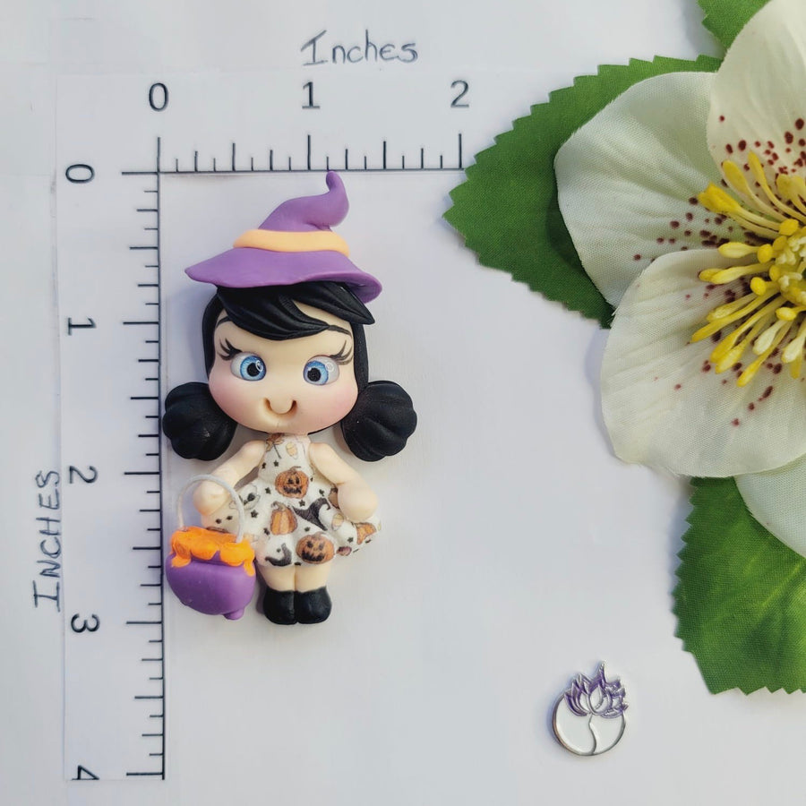 592 Witches Glinda & Trixie Twins Clay Doll for Bow-Center, Jewelry Charms, Accessories, and More
