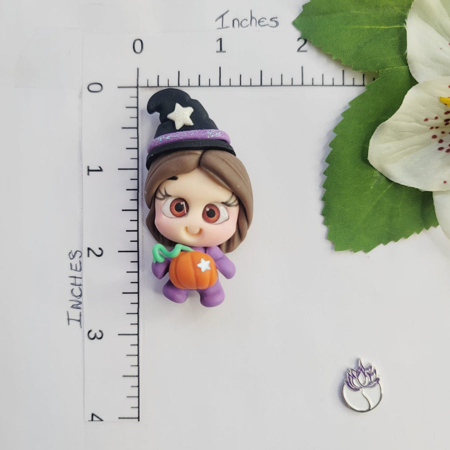 586 Witch Prue Clay Doll for Bow-Center, Jewelry Charms, Accessories, and More