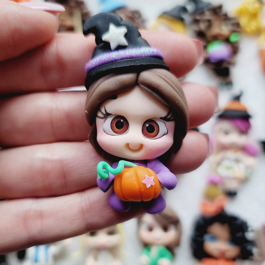 586 Witch Prue Clay Doll for Bow-Center, Jewelry Charms, Accessories, and More
