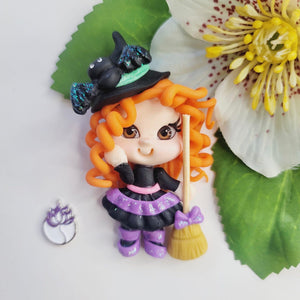 588 Witch Samantha Clay Doll for Bow-Center, Jewelry Charms, Accessories, and More
