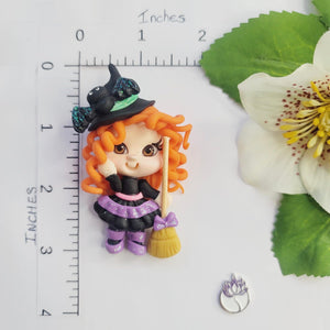588 Witch Samantha Clay Doll for Bow-Center, Jewelry Charms, Accessories, and More