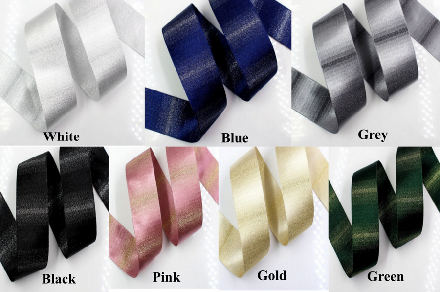 Gold and Silver Weft Double Face Ribbon - 1 1/2" (38mm) - 5 yards