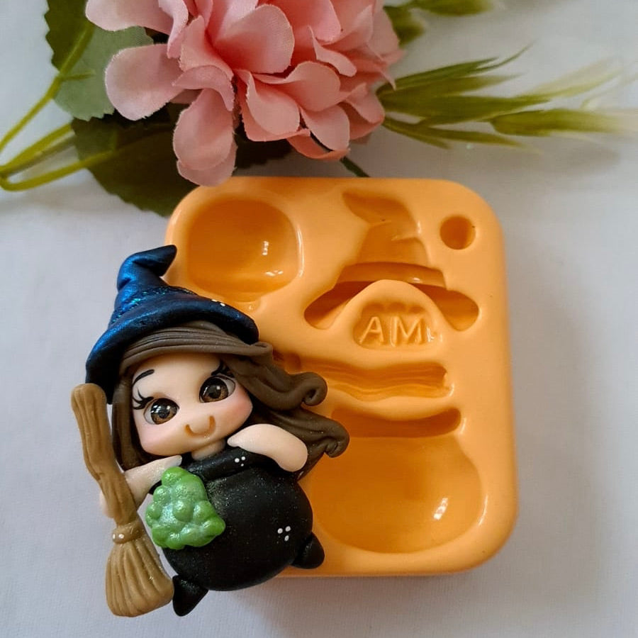 MD #33 Little witch silicone mold