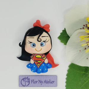 Super Girl #542 Clay Doll for Bow-Center, Jewelry Charms, Accessories, and More