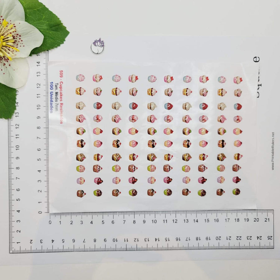 Adhesive Resin Cupcakes (M) MNC 509 7mm 100 Units