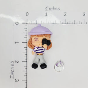 569 Vera The Photographer Clay Doll for Bow-Center, Jewelry Charms, Accessories, and More