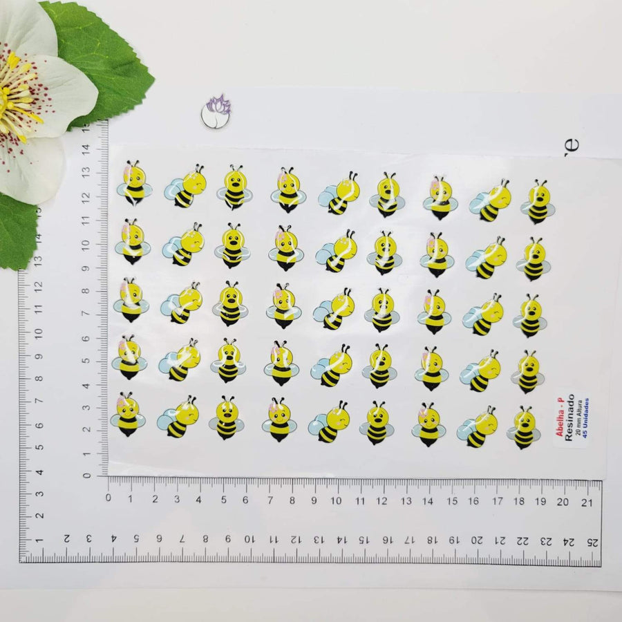 Adhesive Resin Cute Bee (P) MNC 20mm (H) 45 Units