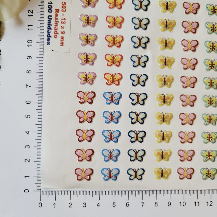 Adhesive Resin Cute Butterfly (P) MNC 503 13x9mm 100 Units