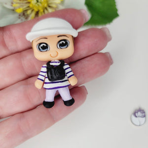 319 Liam The Photographer Clay Doll for Bow-Center, Jewelry Charms, Accessories, and More