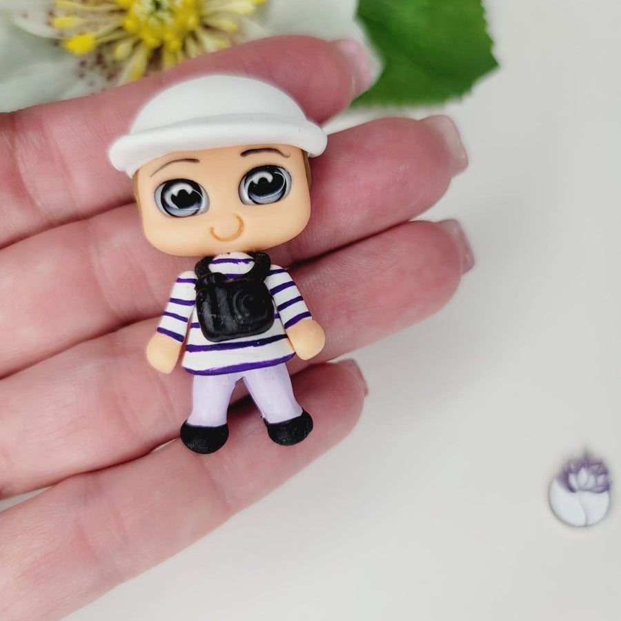 319 Liam The Photographer Clay Doll for Bow-Center, Jewelry Charms, Accessories, and More
