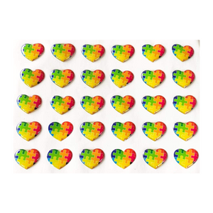 Adhesive Resin Autistic Symbol MNC 612  13x17mm 30 Units