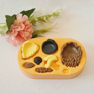 MD #76 Hair Styles 6  Silicone Mold