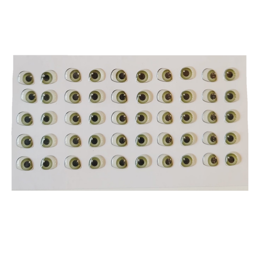 Adhesive Resin Eyes for Clays GREEN ADD MOAC M 25Pairs