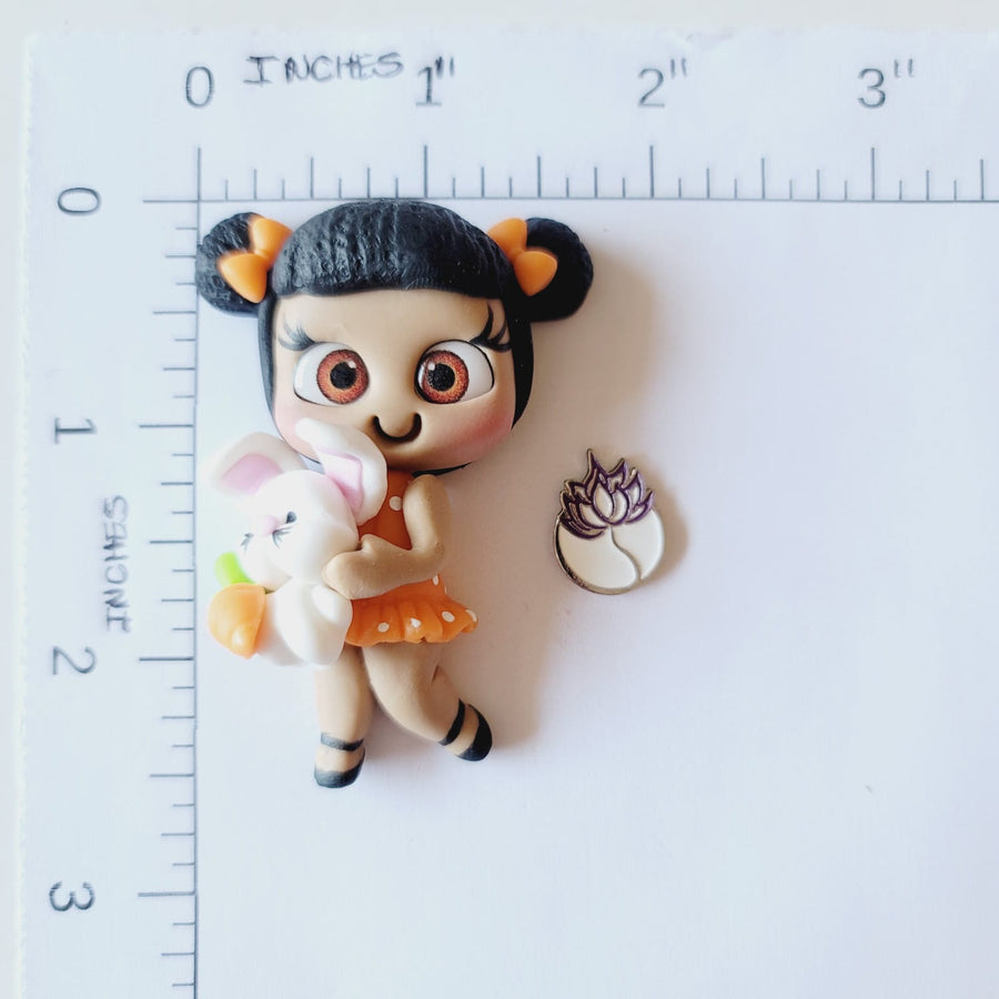 Serena #507 Clay Doll for Bow-Center, Jewelry Charms, Accessories, and More